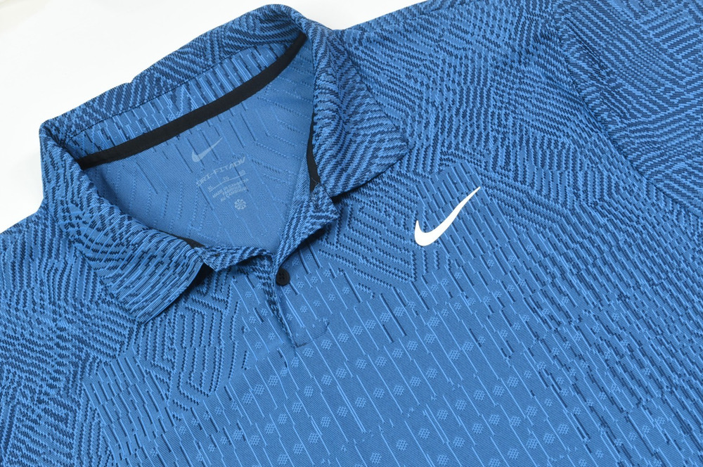Nike Dri-FIT ADV Golf Polo Shirt Mens XL Blue Short Sleeve Stretch Athletic